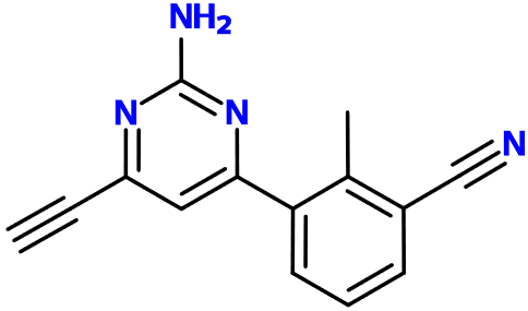 (image for) MC012481 Benzonitrile, 3-(2-amino-6-ethynyl-4-pyrimidinyl)-2-methyl-
